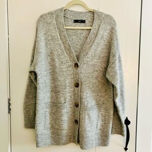 Mango Oversized Heather Cardigan